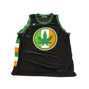 Spencer's St. Pat's 420 McStoned Shamrock #17 Mesh Jersey Tank Black Size 2XL